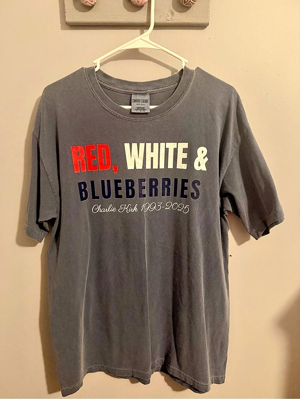 Charlie Kirk Red, White & Blueberries Graphic Short Sleeve Tee